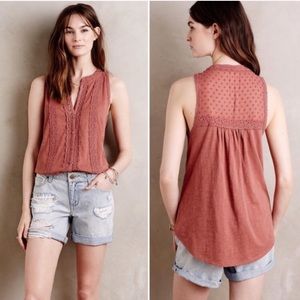 🛍3/$20 Anthropologie Meadow Rue Jenson Mauve Top